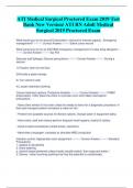 ATI Medical Surgical Proctored Exam 2019 Test  Bank New Version/ ATI RN Adult Medical  Surgical 2019 Proctored Exam