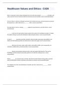 Healthcare Values and Ethics - C426 exam with 100&percnt; correct answers