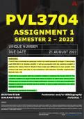 PVL3704 ASSIGNMENT 1 MEMO - SEMESTER 2 - 2023 - UNISA - DUE DATE: - 21 AUGUST 2023 (DETAILED MEMO – FULLY REFERENCED – 100% PASS - GUARANTEED) 