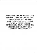 TEST BANK FOR TECHNOLOGY FOR SUCCESS: COMPUTER CONCEPTS, 1ST EDITION, JENNIFER T. CAMPBELL, MARK CIAMPA, BARBARA CLEMENS, STEVEN M. FREUND, MARK FRYDENBERG, RALPH HOOPER, LISA RUFFOLO, ISBN-10: 0357641019, ISBN-13: 9780357641019