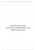 TEST BANK FOR TALARO’S FOUNDATIONS IN MICROBIOLOGY 11TH EDITION BARRY CHESS