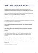 DPR- LAWS AND REGULATIONS EXAM 2023 WITH 100&percnt; CORRECT ANSWERS