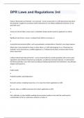 DPR Laws and Regulations 3rd exam 2023 with 100&percnt; correct answers