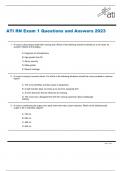 ATI RN Exam 1 Questions and Answers 2023
