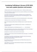 Combating Trafficking In Persons &lpar;CTIP&rpar; 2023 new exam update questions and answers