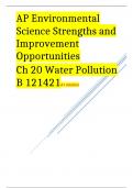 AP Environmental Science Strengths and Improvement Opportunities Ch 20 Water Pollution B 121421   A+ solution