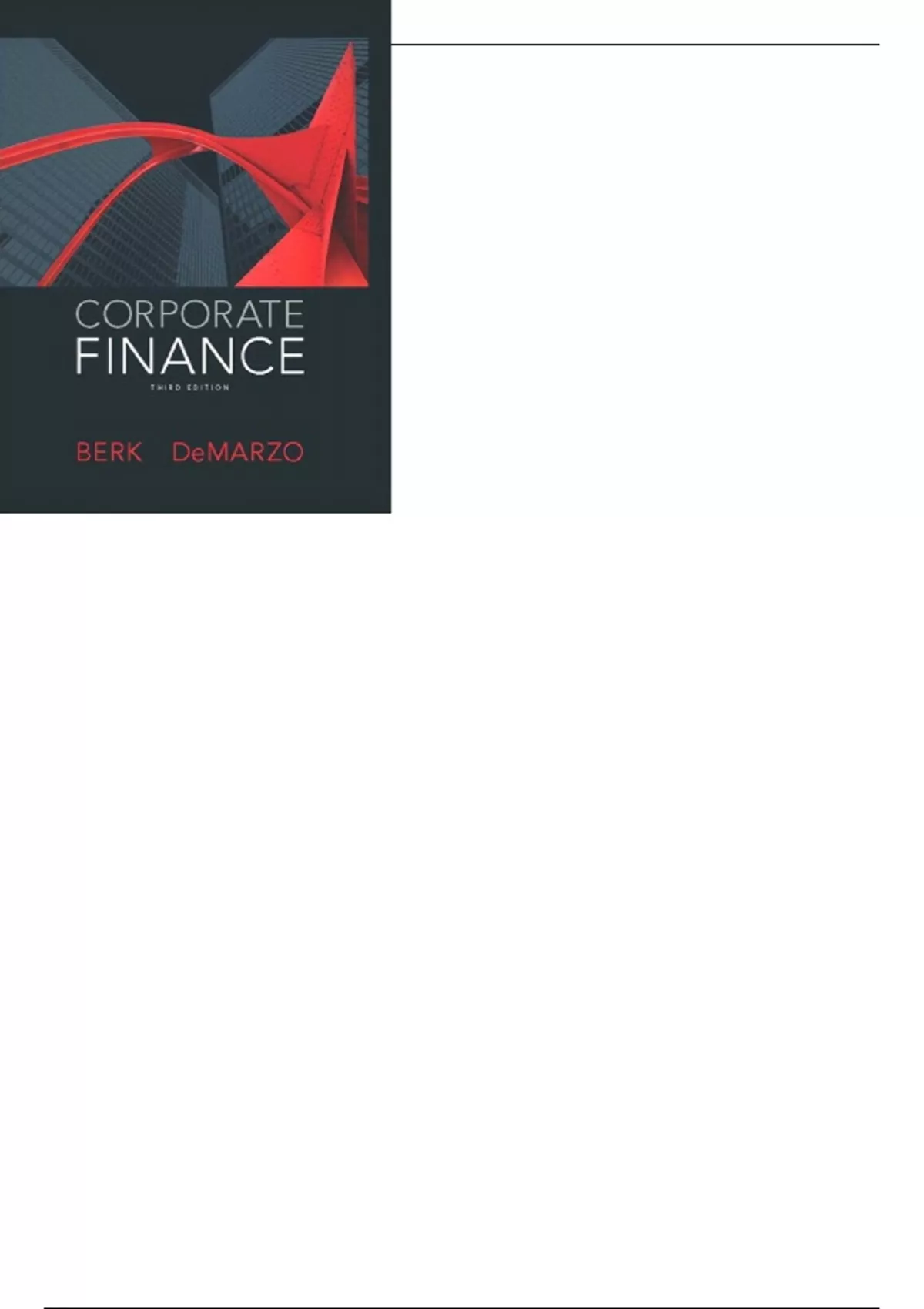 Jonathan Berk Peter Demarzo Corporate Finance Pdf
