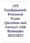  NEW DOC 2022 ATI Fundamentals Proctored Exam Questions and Answers with Rationales (NEW DOC 2022