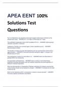 APEA EENT 100%  Solutions Test  Questions