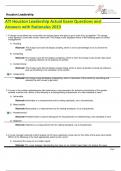 ATI Houston Leadership Actual Exam Questions and Answers with Rationales 2023