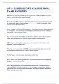 SP2 - SUPERVISOR'S COURSE FINAL EXAM ANSWERS&vert;UPDATED&VERIFIED&vert;GRADED A&vert;GUARANTEED SUCCESS