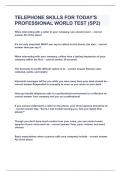 TELEPHONE SKILLS FOR TODAY'S PROFESSIONAL WORLD TEST &lpar;SP2&rpar;&vert;UPDATED&VERIFIED&vert;GRADED A&vert;GUARANTEED SUCCESS