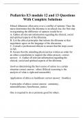 Pediatrics E3 module 12 and 13 Questions With Complete Solutions