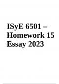 ISyE 6501 – Homework Essay 2023-2024
