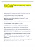 RCIS Practice Test questions and answers package with complete bundles 100&percnt; verified&period;