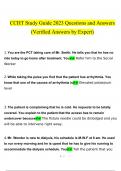 CCHT Study Guide questions and answers latest 2023 - 2024 [100% correct answers]