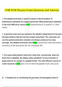 CDR DTR STUDY BUNDLE &lpar;COMPLETE PACKAGE&rpar; 2024&sol;2025 &vert; 100&percnt; Verified Answers