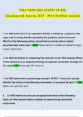 NHA NOW EKG STUDY GUIDE Questions and Answers 2023 - 2024 &lpar;Verified Answers&rpar;