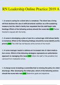 ATI RN Leadership Proctored Online Practice 2025&sol;2026 A Questions and Answers &lpar;Verified Answers&rpar;