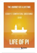 Life of Pi essay and contextual Questions