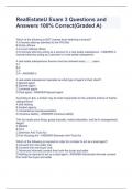RealEstateU Exam 3 Questions and Answers 100&percnt; Correct&lpar;Graded A&rpar;