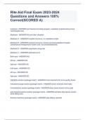 Rite Aid Final Exam 2023-2024 Questions and Answers 100&percnt; Correct&lpar;SCORED A&rpar;