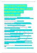 WGU D220 NURSING  INFORMATICS REAL EXAM  QUESTIONS WITH  ANSWERS 2023