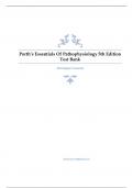 Porth’s Essentials Of Pathophysiology 5th Edition Test Bank