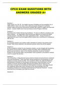 CPCO BUNDLED EXAMS WITH COMPLETE SOLUTIONS GRADED A&plus;