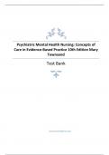 Psychiatric Mental Health Nursing: Concepts of Care in Evidence-Based Practice 10th Edition Mary Townsend