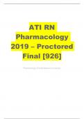 ATI RN Pharmacology 2019 &ndash; Proctored Final