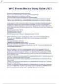 UHC Events Basics Test &lpar;2023 &ndash; 2024&rpar;With Correct Questions and Answers 100&percnt;Success