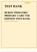 Burns' Pediatric Primary Care 7th Edition Test Bank