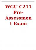WGU C211 Pre-Assessment Exam  latest update 2023/2024