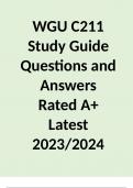 WGU C211 Study Guide Questions and Answers  Rated A+  Latest 2023/2024