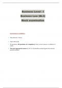 Business Level - I Business Law (BL3) Mock examination