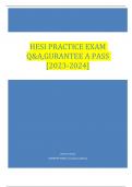 HESI PRACTICE EXAM Q&A&comma;GURANTEE A PASS &lbrack;2023-2024&rsqb;
