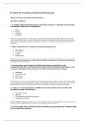 Test Bank for Nursing Leadership and Management 