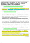 NUR 2513&sol;NUR 2513 RASMUSSEN MATERNAL CHILD NURSING  BLUEPRINT&sol; FINAL EXAM STUDY GUIDE CHAPTERS 34-55 EXTENSIVELY COVERED&sol; REAL CLASS NOTES