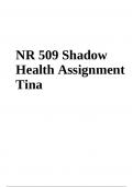 NR 509 Tina Shadow Health Assignment 2023-2024