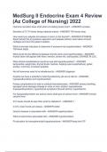 MedSurg II Endocrine Exam 4 Review &lpar;Az College of Nursing&rpar; 2022&period;