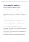 Pgm Qualifying Practice Test questions and 100&percnt; correct answers