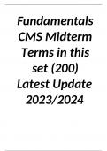 Fundamentals CMS Midterm Terms in this set (200) Latest Update 2023-2024