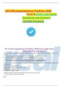 VATI PN Comprehensive Predictor 2020  Form B Green Light Exam  Questions and Answers (Verified Answers)