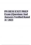 PN HESI EXIT Exam Questions With Answers | Latest Verified 2023/2024 | GRADED