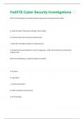FedVTE Cyber Security Investigations Questions And Answers Graded A+
