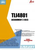TLI4801 Assignment 2 (DETAILED ANSWERS) 2023 (705030) - DUE 9 September 2023