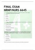 FINAL EXAM NRNP&sol;NURS 6645 