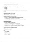 Lecture notes Psychology Research Methods 