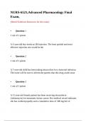 NURS-6521&comma;Advanced Pharmacology Final  Exam&comma;  &lpar;Detail Solutions Resources for the exam&rpar; &bull; Question 1 1 out of 1 points A 5-year-old boy needs an IM injection&period; The least painful and most  effective injection site would be the &bull; Question 2 1 out of 1 points
